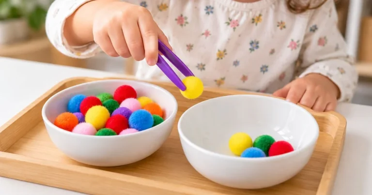 pom-pom fine motor activity